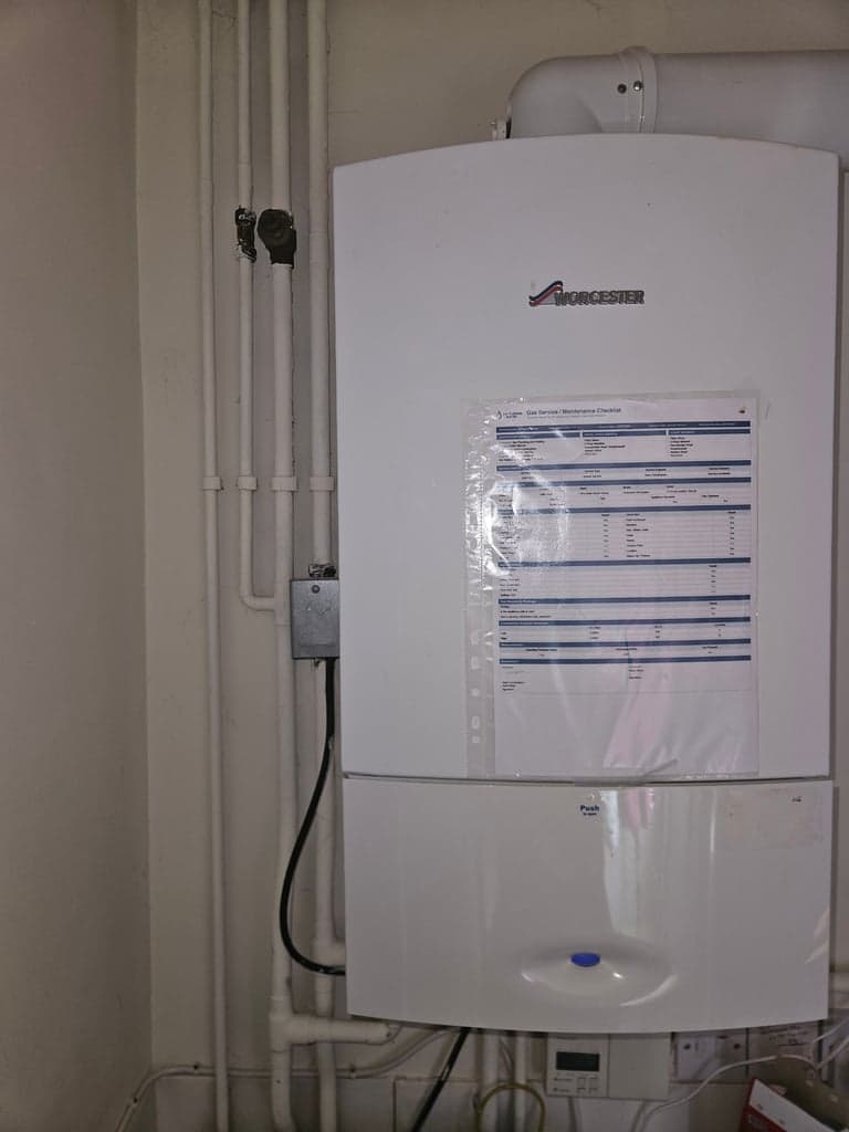 Boiler reassembled after burner seal and electrode replacement in Newton Abbot